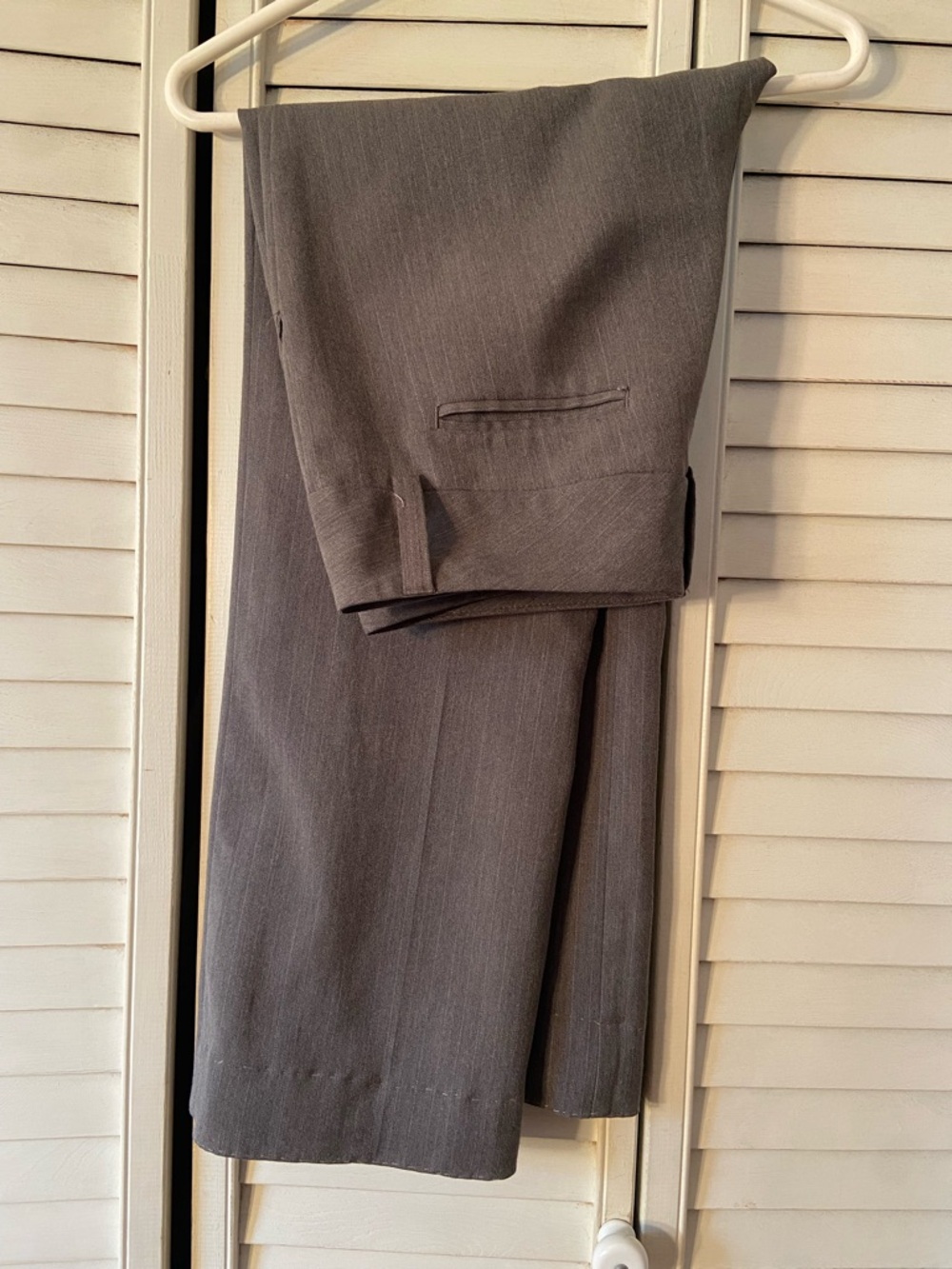 Daisy Fuentes Tailored Striped Gray Dress Pants